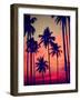 Silhouette Coconut Palm Tree Outdoors Concept-Rawpixel com-Framed Photographic Print
