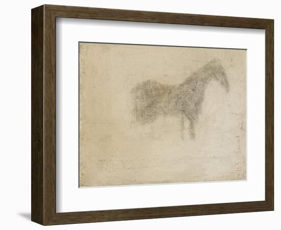 Silhouette d'un cheval, de profil à droite-Georges Seurat-Framed Giclee Print
