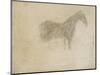 Silhouette d'un cheval, de profil à droite-Georges Seurat-Mounted Giclee Print