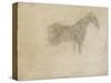 Silhouette d'un cheval, de profil à droite-Georges Seurat-Stretched Canvas