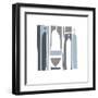 Silhouette, French Navy-Denise Duplock-Framed Giclee Print