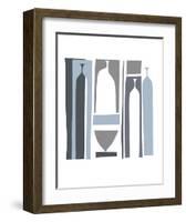 Silhouette - French Navy-Denise Duplock-Framed Art Print