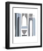 Silhouette - French Navy-Denise Duplock-Framed Art Print