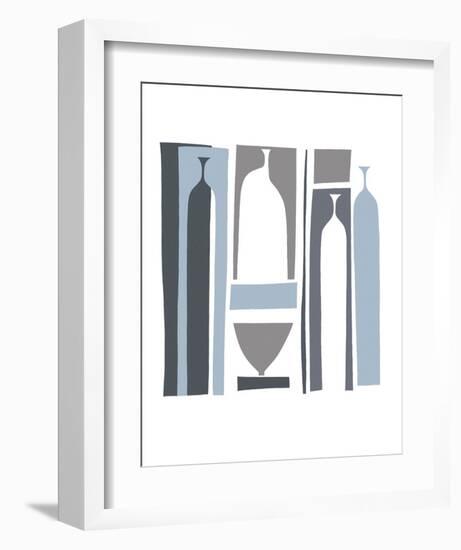 Silhouette - French Navy-Denise Duplock-Framed Art Print