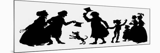 Silhouette Illustration from 'A Christmas Carol', 1917-null-Mounted Giclee Print