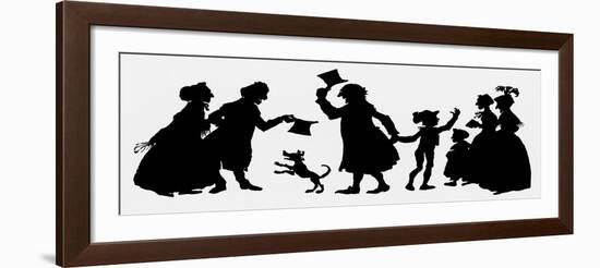 Silhouette Illustration from 'A Christmas Carol', 1917-null-Framed Giclee Print
