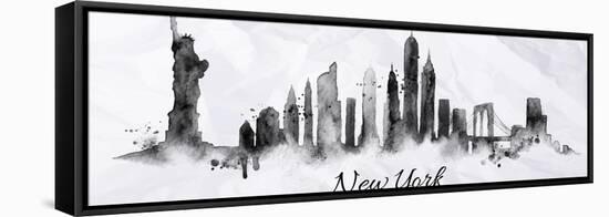 Silhouette Ink New York-anna42f-Framed Stretched Canvas