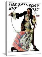 "Silhouette Maker" Saturday Evening Post Cover, September 24,1927-Norman Rockwell-Stretched Canvas