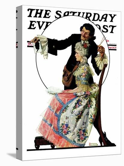 "Silhouette Maker" Saturday Evening Post Cover, September 24,1927-Norman Rockwell-Stretched Canvas