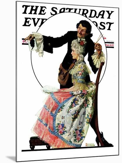 "Silhouette Maker" Saturday Evening Post Cover, September 24,1927-Norman Rockwell-Mounted Giclee Print