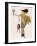 Silhouette of 1911: High Waisted Tunic Dress with Hobble Skirt and a V-Necked Corsage-J. Gose-Framed Art Print