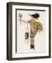 Silhouette of 1911: High Waisted Tunic Dress with Hobble Skirt and a V-Necked Corsage-J. Gose-Framed Art Print