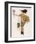 Silhouette of 1911: High Waisted Tunic Dress with Hobble Skirt and a V-Necked Corsage-J. Gose-Framed Art Print