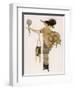 Silhouette of 1911: High Waisted Tunic Dress with Hobble Skirt and a V-Necked Corsage-J. Gose-Framed Art Print