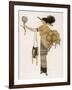 Silhouette of 1911: High Waisted Tunic Dress with Hobble Skirt and a V-Necked Corsage-J. Gose-Framed Art Print