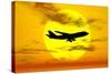 Silhouette of a Boeing 747 Jet-null-Stretched Canvas