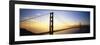 Silhouette of a Bridge at Dawn, Golden Gate Bridge, San Francisco, California, USA-null-Framed Photographic Print