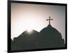 Silhouette of a church and cross, Jerusalem, Israel, Middle East-Alexandre Rotenberg-Framed Photographic Print