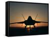 Silhouette of a F-22 Raptor-Stocktrek Images-Framed Stretched Canvas