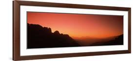 Silhouette of a Mountain, Dolomites, Italy-null-Framed Photographic Print