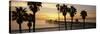 Silhouette of a Pier, San Clemente Pier, Los Angeles County, California, USA-null-Stretched Canvas