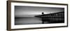 Silhouette of a Pier, San Clemente Pier, Los Angeles County, California, USA-null-Framed Photographic Print