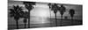 Silhouette of a Pier, San Clemente Pier, Los Angeles County, California, USA-null-Mounted Premium Photographic Print