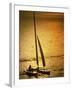 Silhouette of a Sailboat in the Sea-null-Framed Photographic Print