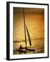 Silhouette of a Sailboat in the Sea-null-Framed Photographic Print