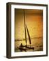 Silhouette of a Sailboat in the Sea-null-Framed Photographic Print