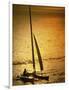 Silhouette of a Sailboat in the Sea-null-Framed Photographic Print