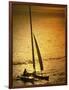 Silhouette of a Sailboat in the Sea-null-Framed Photographic Print