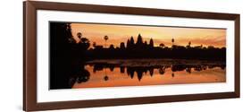 Silhouette of a Temple, Angkor Wat, Angkor, Cambodia-null-Framed Photographic Print