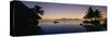 Silhouette of a Tourist Resort, Tahiti Beachcomber Resort, Papeete, Tahiti, French Polynesia-null-Stretched Canvas