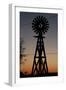 Silhouette of a Traditional Windmill at Sunset, Amarillo, Texas, Usa-Natalie Tepper-Framed Photo