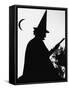 Silhouette of a Witch-null-Framed Stretched Canvas