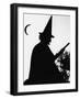 Silhouette of a Witch-null-Framed Photographic Print