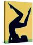 Silhouette of a Woman Exercising-null-Stretched Canvas