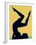 Silhouette of a Woman Exercising-null-Framed Photographic Print