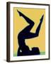 Silhouette of a Woman Exercising-null-Framed Photographic Print