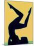 Silhouette of a Woman Exercising-null-Mounted Photographic Print