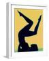 Silhouette of a Woman Exercising-null-Framed Photographic Print