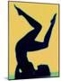 Silhouette of a Woman Exercising-null-Mounted Photographic Print