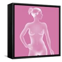 Silhouette of a Woman-Caroline Arquevaux-Framed Stretched Canvas