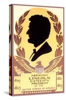Silhouette of Abraham Lincoln-null-Stretched Canvas