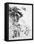 Silhouette of an Angel-Leonardo da Vinci-Framed Stretched Canvas