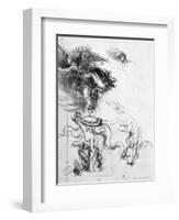 Silhouette of an Angel-Leonardo da Vinci-Framed Giclee Print