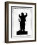 Silhouette of Anton Bruckner (1824-96) Austrian Composer, Conducting-Otto Bohler-Framed Giclee Print