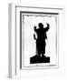 Silhouette of Anton Bruckner (1824-96) Austrian Composer, Conducting-Otto Bohler-Framed Giclee Print