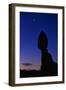 Silhouette of Balanced Rock at Sunrise-Paul Souders-Framed Photographic Print